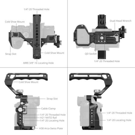 SmallRig 3668C - zestaw z klatką i rączką do Sony Alpha 7R V / 7 IV / 7S III / 7 V